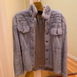 J Mendel Vintage Authentic Fur Jacket Blue
